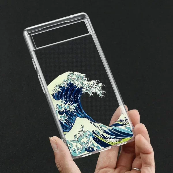 Fashion Great Blue Wave Clear Phone Case for Google Pixel 7 9 7Pro 8 Pro XL 6A 6Pro 5G Clear Transparent Soft Covers Fundas Skin - Image 4