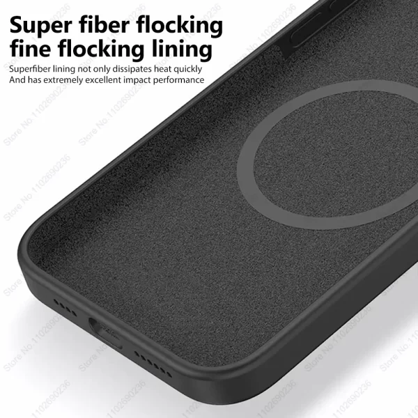 Liquid Silicone For Magsafe Magnetic Case For iPhone 16 15 14 12 11 13 Pro Max 16 Plus Wireless Charging Cover Phone Accessories - Image 3