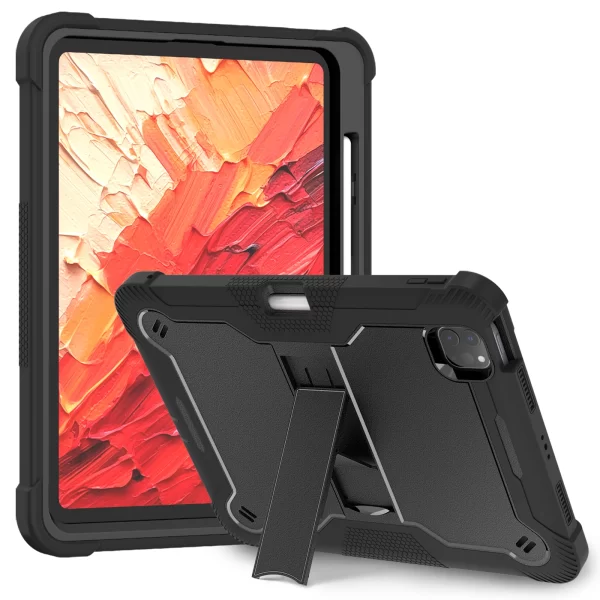 Armor Case For iPad Pro 11 2024 Model A2836 A2837 A3006 3-Layers Protection Built-in Kickstand Cover With Pen Slot Shockproof