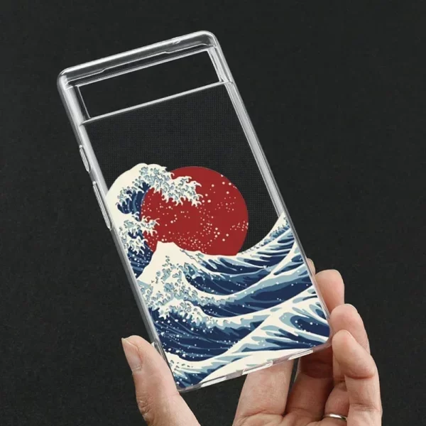 Fashion Great Blue Wave Clear Phone Case for Google Pixel 7 9 7Pro 8 Pro XL 6A 6Pro 5G Clear Transparent Soft Covers Fundas Skin - Image 6